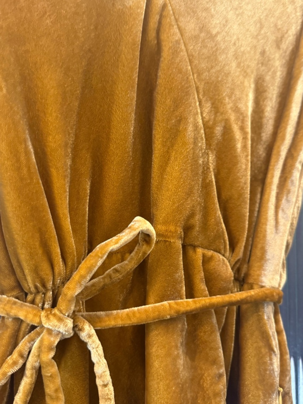 J. Crew Velvet Wrap Blouse in Mustard - Picture 7 of 7